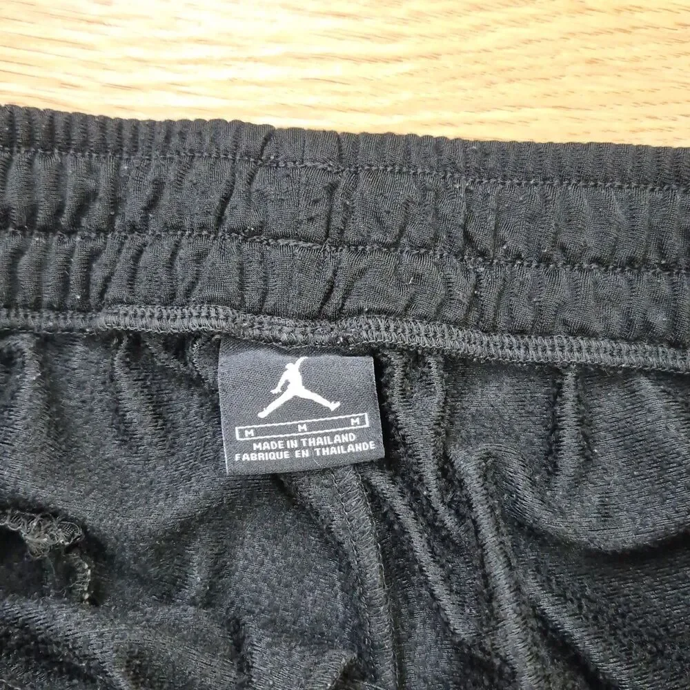 Jordan Pants Mens M Engineered Flight Black Joggers Cargo Snap Pockets Stripe
